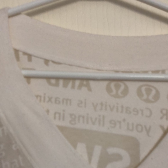 Lululemon long sleeved mantra top. Cream in colour - Picture 3 of 4